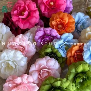 Fleurs artificielles en soie Hua Ding Studio, bleu et violet, bouquet de mariage, décoration murale florale - Product Image 4