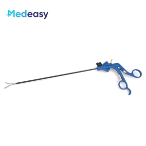 Instrumen bedah laparoskopik medis pegangan biru dengan kunci 5mm, Tang potong untuk operasi perut - Product Image 4