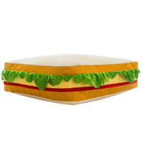 Coussin en peluche personnalisé en forme de sandwich simulé, coussin de dossier pour lit, coussin de tête de lit de bureau, poupée en peluche