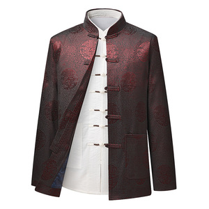Costume Tang vêtements traditionnels <span class=keywords><strong>chinois</strong></span> pour hommes, chemise col Cheongsam Top rétro vêtements de nouvelle année Kung Fu - Product Image 3