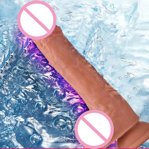 Dildo Getar Dildo Silikon, Vibrator Dildo Ayunan Realistis Besar Buatan untuk Pemanasan - Product Image 5