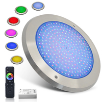 Lampe LED ultra-mince Lanwol 316SS IP68 24W DC12V RGB multicolore 10MM pour piscine, éclairage sous-marin pour piscine, spa, hôtel