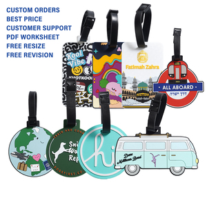 Étiquette de <span class=keywords><strong>bagage</strong></span> personnalisée en PVC souple, <span class=keywords><strong>silicone</strong></span>, avec logo, pour sac à dos de voyage, promotionnelle, par le fabricant d'origine - Product Image 1