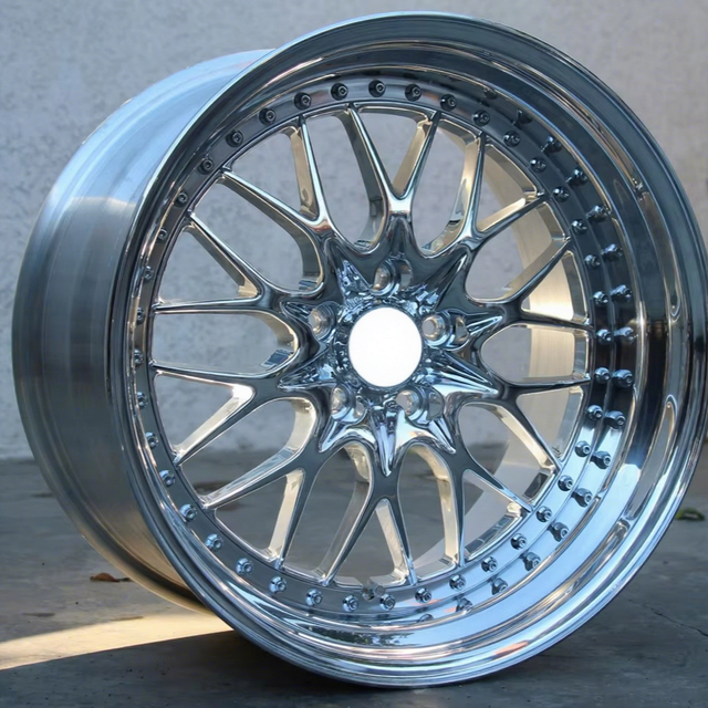 RCSR  Aluminum Alloy Wheels  Work Rezax Ii 15-26 Inch Racing Sport Mesh Design Two and Three Piece Forged Wheels Triple Chrome