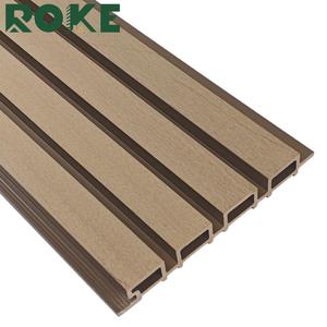 ROKE Panneau mural rainuré WPC moderne, imperméable et ignifuge à prix abordable pour la décoration intérieure - Product Image 4