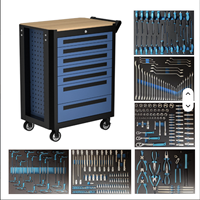 Carrito de Herramientas Resistente de 7 Cajones con Ruedas, Gabinete de Almacenamiento de Herramientas Rodante para Taller y Garaje con Cajones con Cerradura para Mecánicos
