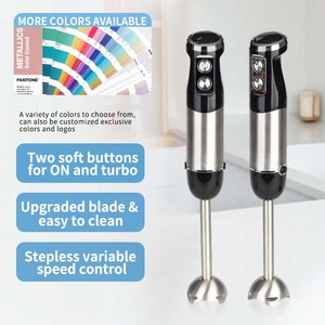 Batidora de mano de 500W de inmersión eléctrica de 12 velocidades potente de acero inoxidable brillante al por mayor para bebé, niños, <span class=keywords><strong>casa</strong></span>, mezclador de alimentos - Product Image 5