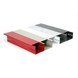 Plateaux à câbles personnalisables en acier galvanisé à chaud, revêtement poudré, différentes couleurs, type cheminée, pour la pose de câbles - Product Image 3