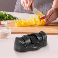 Aiguiseur de couteaux manuel à double phase avec fentes en carbure de tungstène et en céramique pour la cuisine – Vente en gros