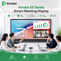 Pantalla Interactiva Todo en Uno Amdox de 65, 75 y 86 Pulgadas, Pizarra Inteligente con Cámara IA, Compartición Inalámbrica y Android 14