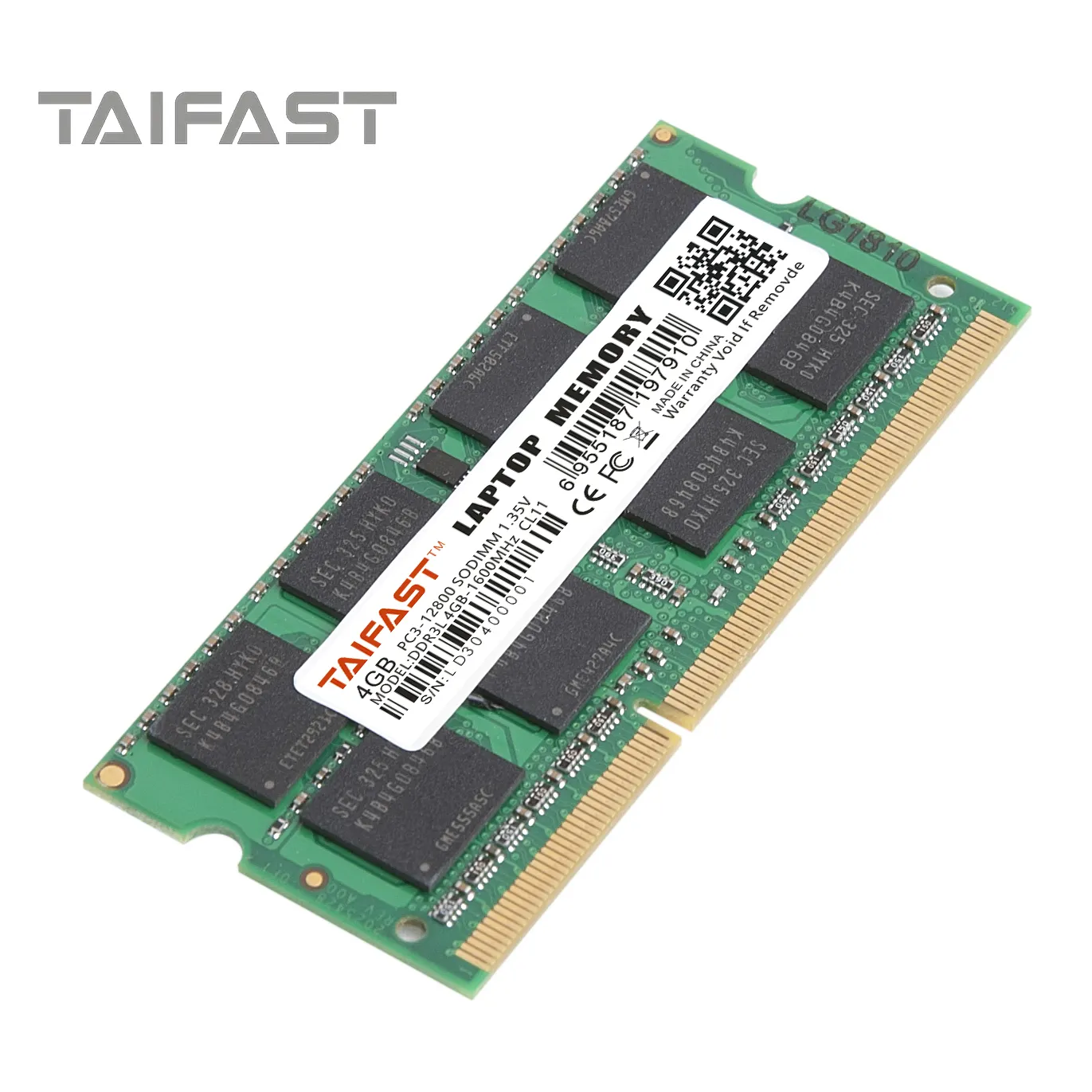 Taifast RAM so DIMM DDR3/DDR3L 2GB/8GB/16GB capacità 1.35V per memoria portatile funzione ECC certificato RoHS in magazzino