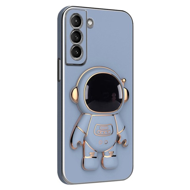 3D Electroplated Astronaut Kickstand TPU Case for Samsung Galaxy S24 S23 S22 FE Plus ultra 5G Phone Case