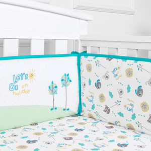 Cartoon Animal Bear Gots <strong>Round</strong> Fitted <strong>Crib</strong> Sheet Set 100% Organic Cotton Baby Bed Sheet - Product Image 3