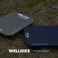 Table portable pliante à double usage pour le camping en plein air, pour la randonnée, en alliage d'aluminium, Table à manger à ouverture rapide pour le bureau en ABS
