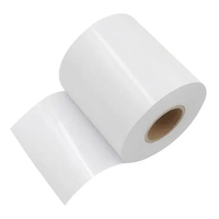 Rouleau d'étiquette adhésive thermique directe de couleur personnalisée Rouleau continu sans ligne en verre blanc Étiquette thermique sans ligne