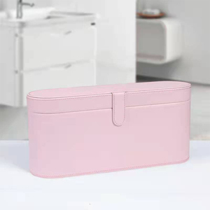 Boîte de rangement en cuir pour sèche-cheveux de voyage avec logo personnalisé de luxe pour la protection des accessoires Dy.son - Product Image 5