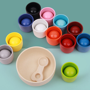 Palline per bambini in tazze gioco di Sorter in legno 12 palline 40 mm età del bambino <span class=keywords><strong>1</strong></span> + anni altri <span class=keywords><strong>giochi</strong></span> di imitazione e giocattoli educativi in età prescolare 2022 - Product Image 2