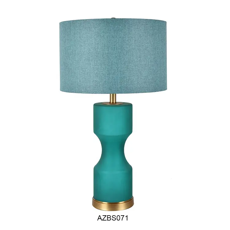 Indoor Restaurant Home Modern Bedside Living Room Unique Green Glass Table Lamps