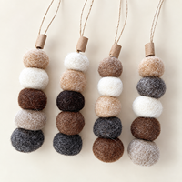 Lot de boules parfumées en feutre de laine feutrée à la main, diffuseur de voiture pour aromathérapie, sachet de placard