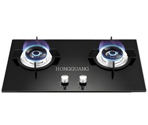 Grande cuisinière à gaz automatique portable à deux brûleurs, méga haute pression, propane, butane, plaque de cuisson à four, dessus de table pour la maison, Chine - Product Image 1