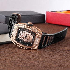 Reloj de Pulsera de Cuarzo con Calavera de Silicona y Diamantes para Hombre, Modelo <span class=keywords><strong>Skone</strong></span> 5146 - Product Image 5