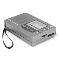 Radio numérique Am Fm Sw pleine bande à ondes courtes avec marche/arrêt et mode tonalité haute/basse alimentée par une batterie 2Aa Silver Antique Radio