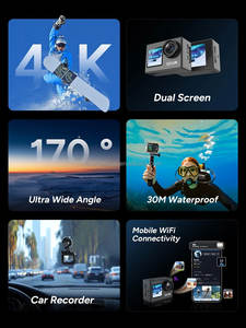 Cámara Deportiva Sumergible Sj4000 4k con Doble Pantalla y Estabilización, con <span class=keywords><strong>Zoom</strong></span> 5x para Ciclismo, Buceo y Vlogs - Product Image 4