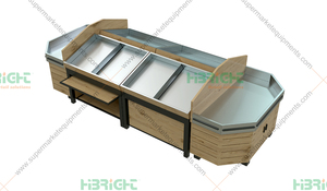 Giá để trưng bày hoa quả và rau củ bằng gỗ tại siêu thị - Product Image 5