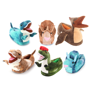 <span class=keywords><strong>Zapatillas</strong></span> de felpa de dibujos animados cálidas <span class=keywords><strong>baratas</strong></span>, <span class=keywords><strong>zapatillas</strong></span> de felpa de animales para hombres y mujeres, dinosaurio - Product Image 1