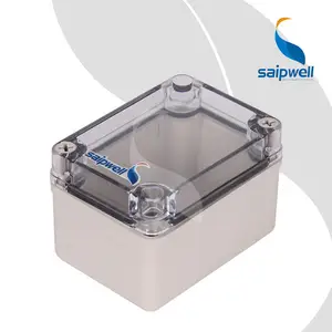SAIP plastic box manufacturer Custom enclosure control box with Clear cover electrical cable outlet box