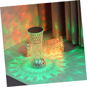 Lámpara Táctil RGB de 16 Colores Cambiantes, Lámpara de Mesa de Cristal con Rosa LED, Lámparas de Escritorio de Cristal con Rosa LED Románticas USB para Dormitorio y Sala de Estar - Product Image 5