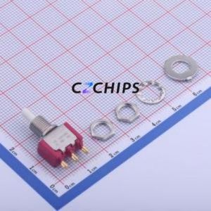 8121SHZGE Push Button Switch Through hole Component (THT) Switch Single Pole Double Throw Through Hole 1A White - Product Image 2