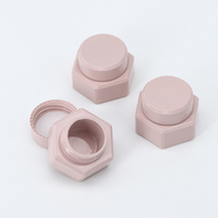 Pot en plastique vide pour gel 5g 15g 30g Pot de gel hexagonal avec couvercle Pot de gel UV en gros d'usine Emballage cosmétique