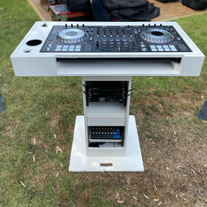 Torre de Control y Podio para DJ en Negro, Blanco, Rojo y Dorado, Soporte de Viaje de Zcase para <span class=keywords><strong>PIONEER</strong></span> <span class=keywords><strong>XDJ</strong></span>-<span class=keywords><strong>XZ</strong></span> DDJ-1000 RANE One con Estuche de Vuelo - Product Image 4