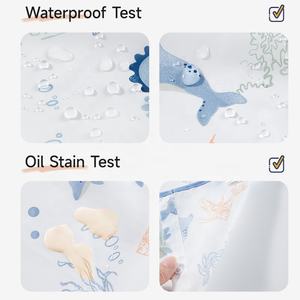 <span class=keywords><strong>Tablier</strong></span> de <span class=keywords><strong>chaise</strong></span> <span class=keywords><strong>haute</strong></span> OEM pour tout-petits, bavoirs, couverture de table, pâte à lacets, dessin animé mignon, bavoir imperméable à manches longues pour bébé avec poche - Product Image 3