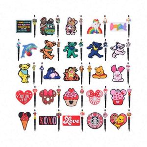 2025 en Stock, venta al por mayor, a granel, 12mm, 15mm, cuentas de silicona, cuentas focales de Pvc y abalorios con patrón de Letras para hacer bolígrafos para bolsos - Product Image 6