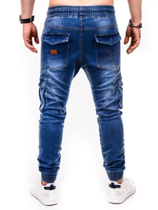 Autumn <b>Winter</b> New Men's Straight Fitting Pencil Pants Business Casual Classic Fashion Denim Colored Slim Fit Black Blue J0054 - Product Image 5