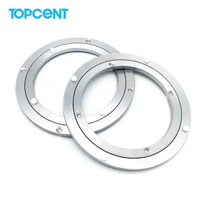 TOPCENT الثقيلة كتم واجب سبائك الألومنيوم الدوار الأثاث الدورية تحمل الدوار طاولة طعام مستديرة السلس لوحة قطب