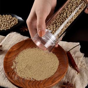 Moulin à poivre en bois et acrylique transparent, écologique, pour poivre fraîchement moulu, bouteille à épices pour la maison et le commerce - Product Image 5