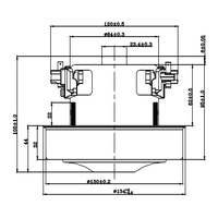 Moteur d'aspirateur monophasé à enroulement en cuivre pur, silencieux, résistant aux hautes températures, pièce de rechange