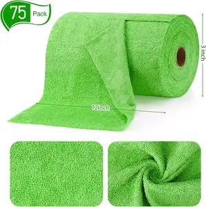 Microfiber Tear away towel Roll 50/75/100 Pack Microfiber Cleaning Towels 30 x 30cm Washable cleaning car Rags fabric cloth