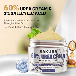 Crème à <span class=keywords><strong>l</strong></span>'<span class=keywords><strong>urée</strong></span> 60% + Acide salicylique 2% Crème pour les pieds Convient pour réparer les talons gercés, les cuticules et les peaux mortes - Product Image 4