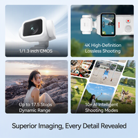 Caméra stabilisée de poche HOVER VERSA 4K, double mode (portable et autonome), avec suivi IA pour Vlog, voyages et tournages en extérieur