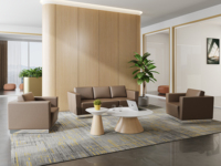 Canapé de direction durable en similicuir PU pour bureau de PDG, achat pour projets commerciaux