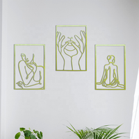 Art mural en métal islamique, décoration de la maison, métal doré créatif, intérieur de dame, accessoires modernes, décoration de la maison, Art