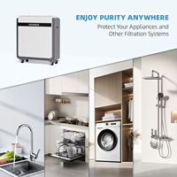 Système de filtration d'eau pour toute la maison avec filtres à eau à trois étapes et solution de purification UV