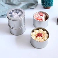 Boîte à gâteau en fer blanc avec fenêtre pour Tiramisu, emballage alimentaire en fer blanc, pot personnalisable en gros, cadeaux d'affaires sur mesure