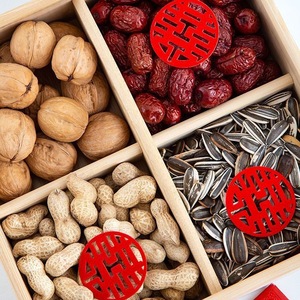 Caja de Bambú para Aperitivos con Cuatro Compartimentos, Rectangular, para Almacenamiento en Escritorio, para Nueces, Frutos Secos, Dulces de Boda, Plato para Frutas - Product Image 5
