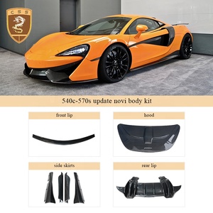 Kit de carrocería de estilo Novi de fibra de carbono para Mclaren 540C <span class=keywords><strong>570S</strong></span> 570GT, capó de motor de labio delantero, falda lateral, difusor trasero, piezas de coche - Product Image 6