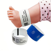 Pulseras Térmicas Personalizadas de Fábrica, Todos los Colores, para Bebés Recién Nacidos, Uso Hospitalario, Imprimibles, con Código de Barras, Certificación SGS